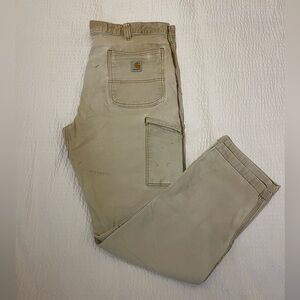 Carhartt Men's Distressed Beige Cargo Pants 38x32